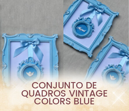 CONJUNTO DE QUADROS VINTAGE COLORS BLUE